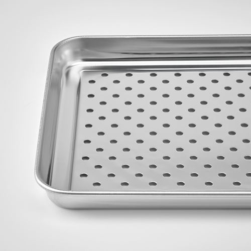 IKEA - GRILLTIDER, barbecue tray, stainless steel, 30x20 cm