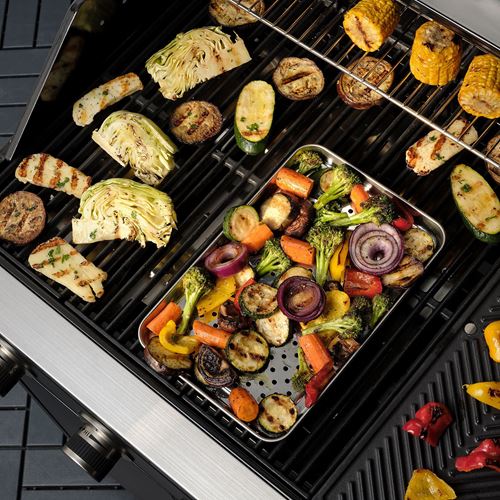 IKEA - GRILLTIDER, barbekü tepsisi, paslanmaz çelik, 30x20 cm