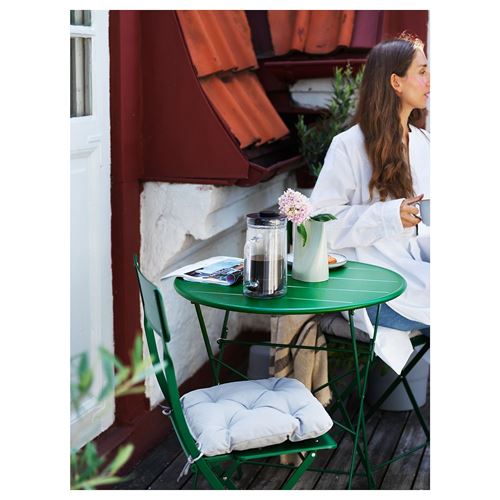 IKEA - SUNDSÖ, foldable table, green, 65 cm