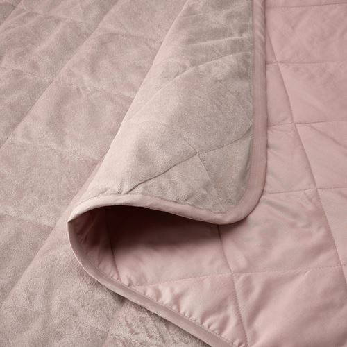 IKEA - MJUKPLISTER, bedspread/blanket, light pink, 160x250 cm