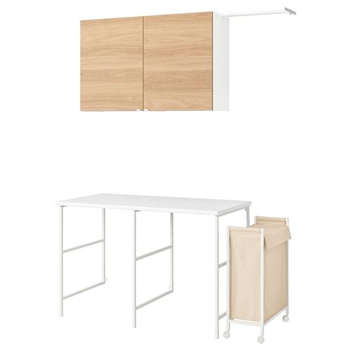 shelving combination for laundry room and bathroom