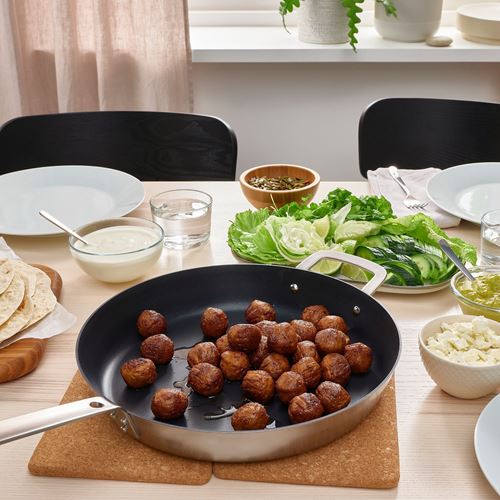 IKEA - HEMKOMST, kızartma tavası, paslanmaz çelik, 32 cm