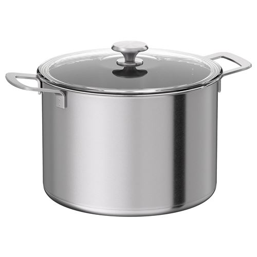 IKEA - HEMKOMST, steel pot, stainless steel, 10 l