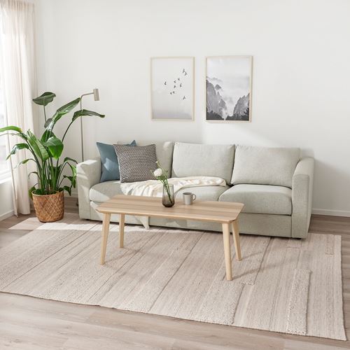 IKEA - BRÖNDEN, handwoven rug, beige, 200x300 cm