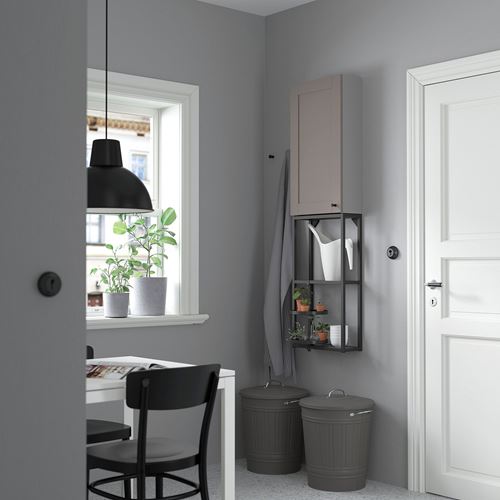 IKEA - ENHET, shelving unit, gray-anthracite, 40x17x150 cm