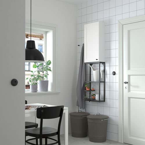 IKEA - ENHET, shelving unit, white/anthracite, 40x17x150 cm