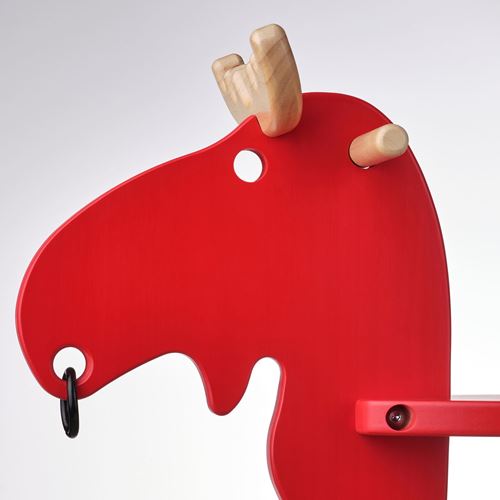 IKEA - EKORRE, rocking-moose, red, 73x29x52 cm