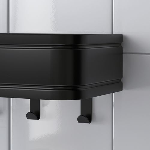 IKEA - LILLASJÖN, wall shelf, black, 40x12,5 cm