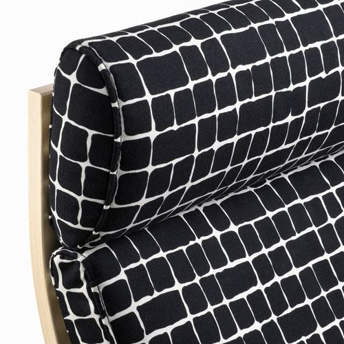 IKEA - POANG, sallanan koltuk, storudden beyaz-siyah-huş