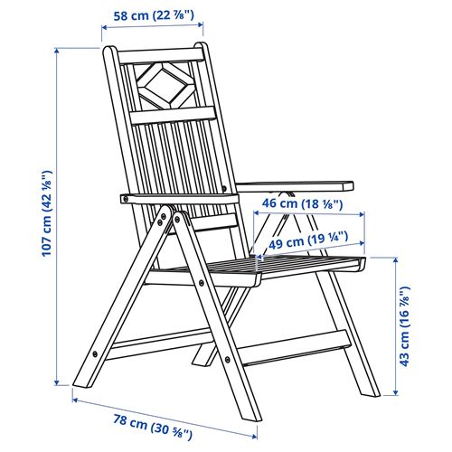 IKEA - BONDHOLMEN, adjustable chair, white-beige