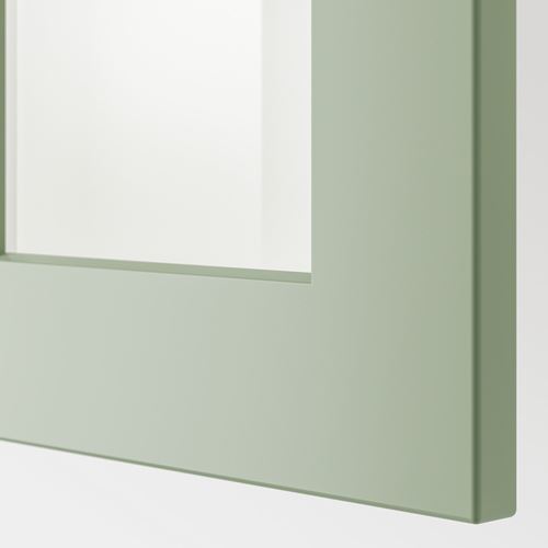 IKEA - STENSUND, glass door, light green, 30x80 cm