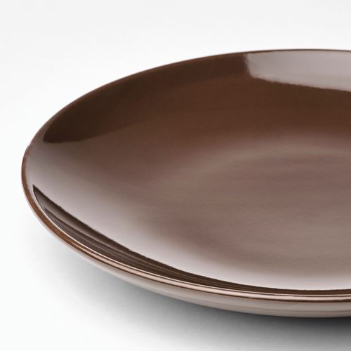 IKEA - FARGKLAR, side plate set, polished brown, 20 cm