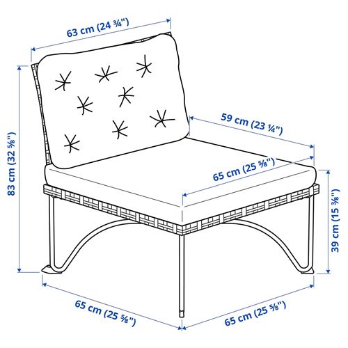 IKEA - JUTHOLMEN, tekli bahçe koltuğu, koyu gri