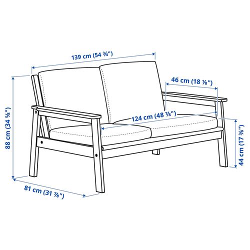 IKEA - BONDHOLMEN, garden bank, grey