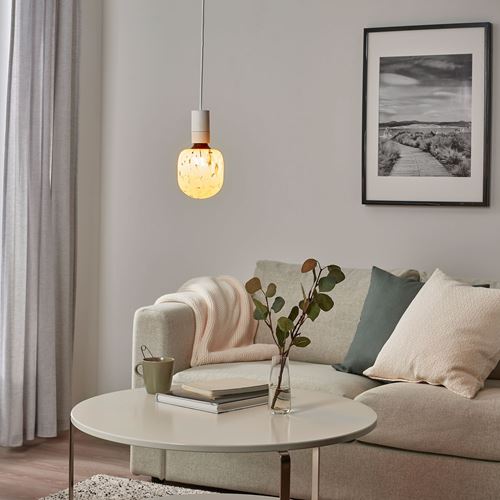 IKEA - MOLNART, LED bulb E27, Light colour: candle light (1800 Kelvin)