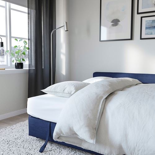 IKEA - FRIHETEN, corner sofa-bed, skiftebo dark blue