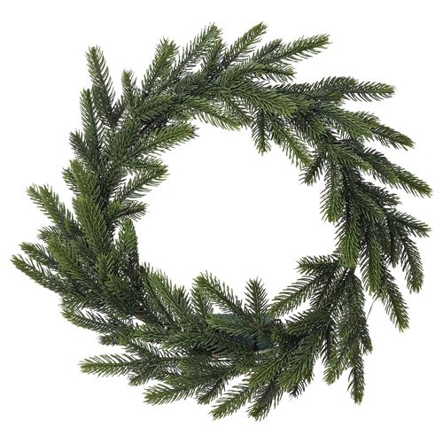 IKEA - STRALA, LED çelenk, yeşil, 35 cm