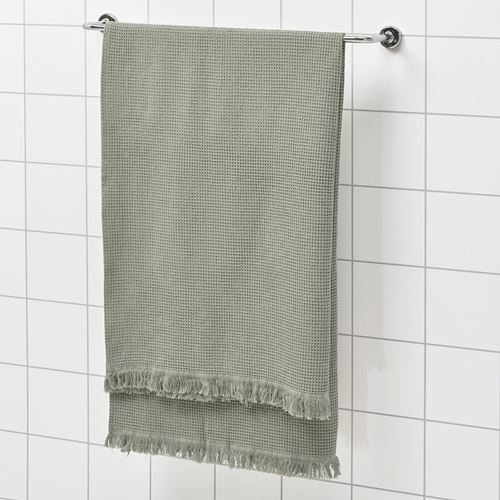 IKEA - VALLASAN, bath sheet, light green, 100x150 cm