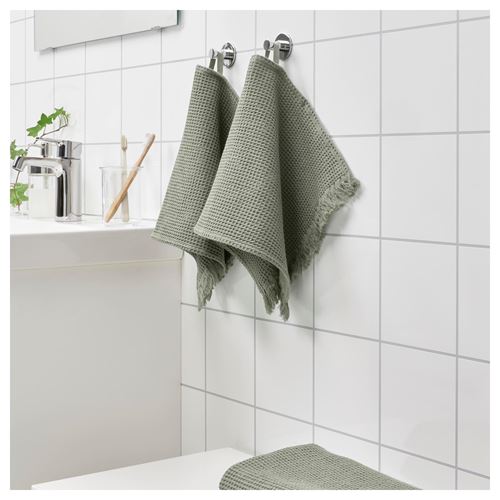 IKEA - VALLASAN, hand towel, light green, 30x50 cm