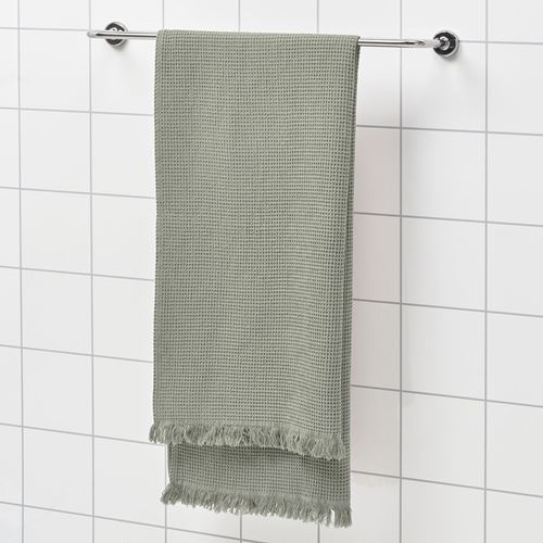 IKEA - VALLASAN, bath sheet, light green, 70x140 cm