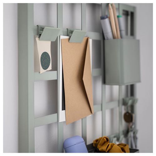 IKEA - SNICKRA, pegboard combination, grey-green, 38x38 cm