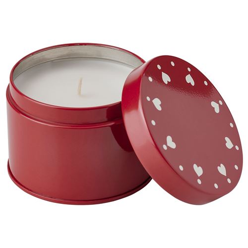 scented candle in metal tin