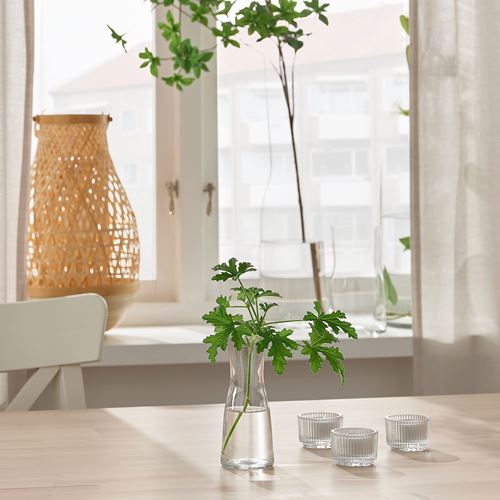 IKEA - TIDVATTEN, glass vase, transparent glass, 15 cm