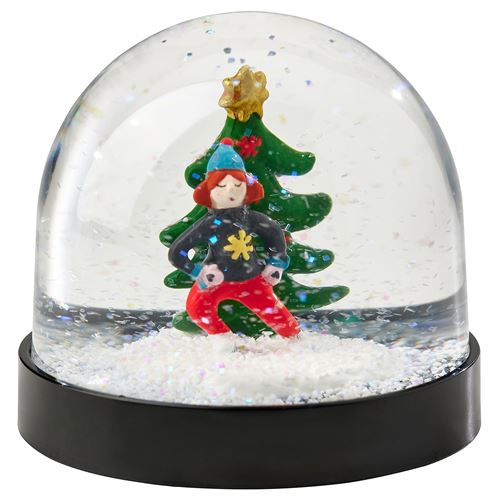 IKEA - VINTERFINT, snow globe, ice skater, 8 cm