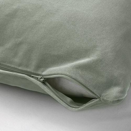 IKEA - SANELA, lace pillow cover, pale grey-green, 40x58 cm