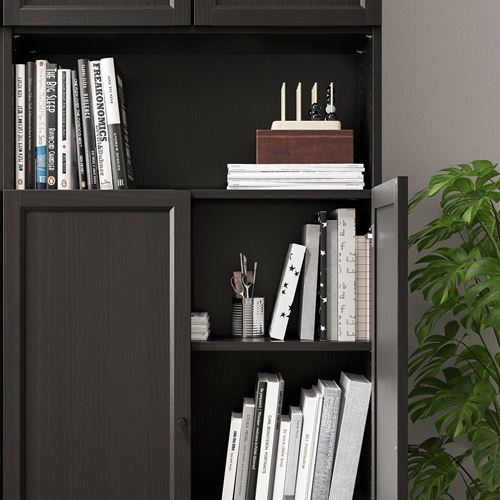 IKEA - OXBERG, bookcase door, blackbrown, 40x97 cm