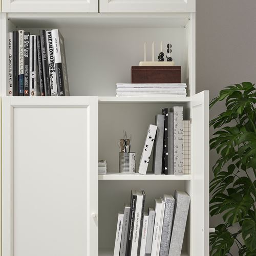 IKEA - BILLY, bookcase with door, white, 160x30x237 cm