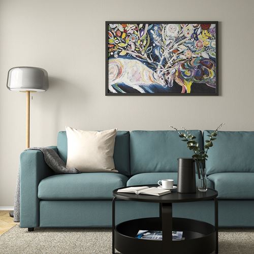 IKEA - BJÖRKSTA, picture with frame, multicolour, 118x78 cm