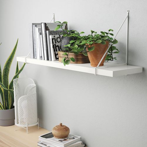 IKEA - BERGSHULT/PERSHULT, wall shelf, white, 80x20 cm