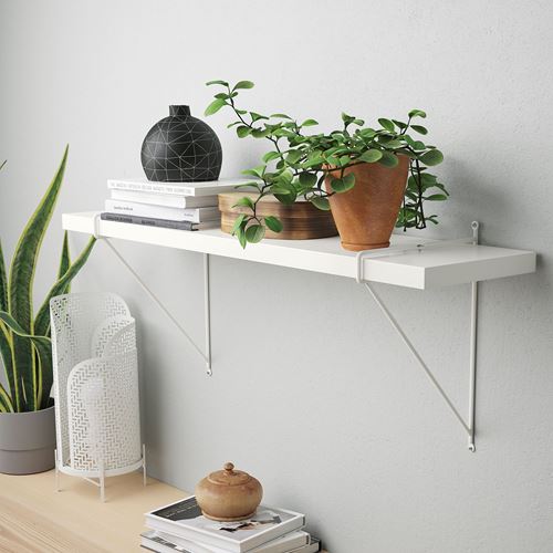 IKEA - BERGSHULT/PERSHULT, wall shelf, white, 80x20 cm