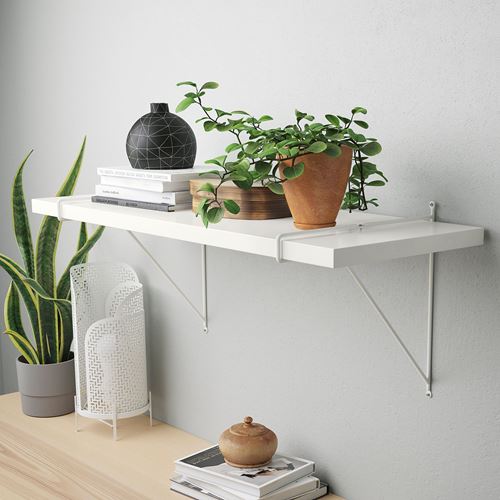 IKEA - BERGSHULT/PERSHULT, wall shelf, white, 80x30 cm