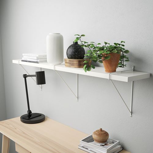 IKEA - BERGSHULT/PERSHULT, wall shelf, white, 120x20 cm