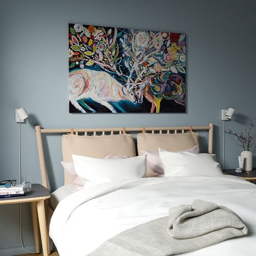 IKEA - BJÖRKSTA, picture with frame, multicolour, 118x78 cm