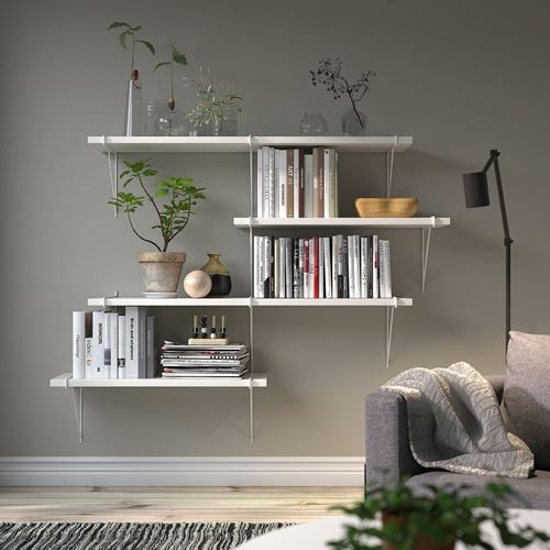 IKEA - BERGSHULT/PERSHULT, wall shelf, white