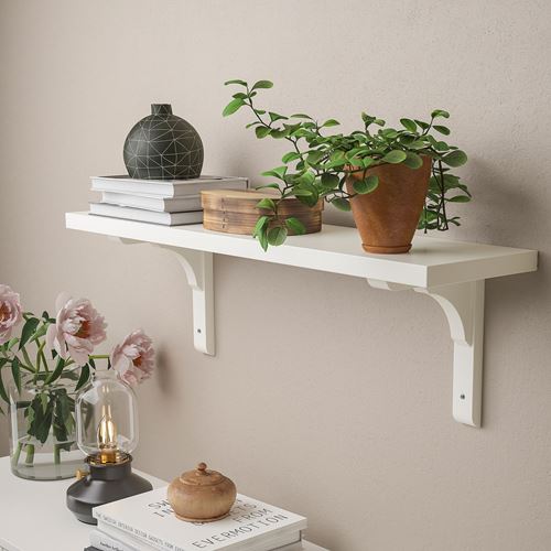 IKEA - BERGSHULT/RAMSHULT, wall shelf, white, 80x20 cm