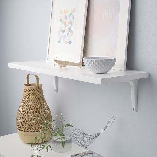 IKEA - BERGSHULT/TOMTHULT, wall shelf, white, 80x30 cm