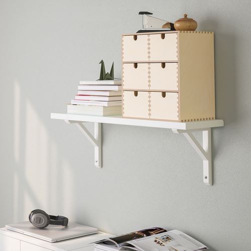 IKEA - TRANHULT/SANDSHULT, wall shelf, white, 80x20 cm