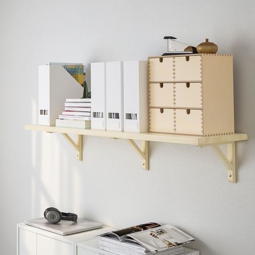 IKEA - TRANHULT/SANDSHULT, wall shelf, aspen, 120x30 cm