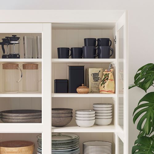 IKEA - LIATORP, kapaklı kitaplık, beyaz, 96x37x214 cm