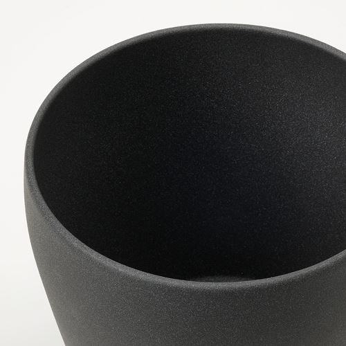 IKEA - PERSILLADE, earthenware plant pot, dark grey, 15 cm