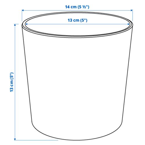 IKEA - BOYSENBAR, beton saksı, açık gri, 12 cm