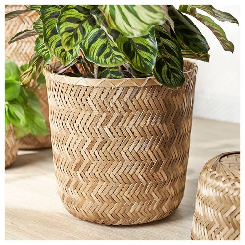 IKEA - KLYNNON, bambu saksı, bambu, 24 cm