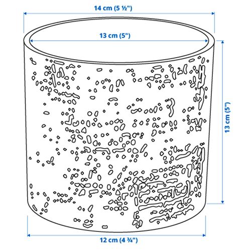 IKEA - CHIAFRÖN, stoneware plant pot, white, 12 cm