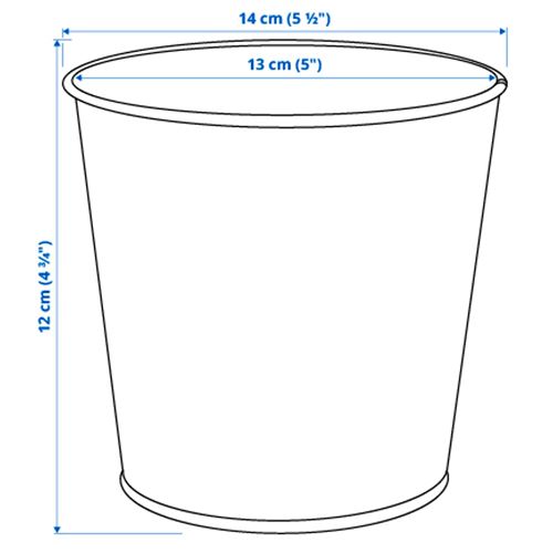 IKEA - DAIDAI, çelik saksı, pirinç rengi, 12 cm