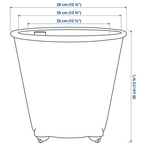 IKEA - IKEA PS FEJÖ, sulama düzenekli saksı, beyaz, 32 cm