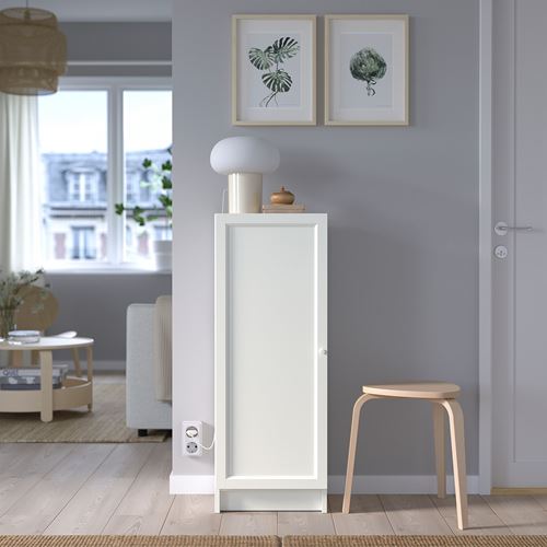 IKEA - BILLY, bookcase with door, white, 40x30x106 cm